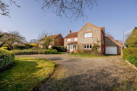 GUIDE PRICE £600,000-£650,000. In the hugely popular village of Langham two miles inland from the celebrated North Norfolk coast and located within a quiet cul-de-sac, this traditionally built brick and flint detached home is beautifully presented th...