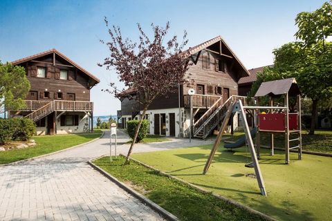 Located in the upper part of Evian, Résidence Les Chalets d'Evian consists of about twenty wooden chalets (of up to 3 floors), each offering several apartments. The residence is located 3.5 km. from the center of Evian-les-Bains. The beautiful Lake G...