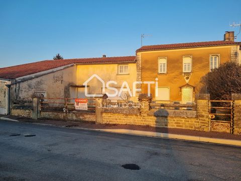 Située à 5 Min de Matha direction Cognac, cette belle maison en pierres d'une superficie de 110 m2 sur Terrain de 340 m2 comprend : Entrée, salle à manger, cuisine, salon, séjour, wc Etage : Palier desservant 2 chambres et un bureau, salle de bains D...