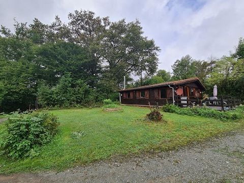 Gelegen in een rustige en vredige omgeving, biedt dit prachtige gelijkvloerse chalet een echte bubbel van rust, zonder enige vis-à-vis, allemaal op een uitgestrekt bebost en omheind perceel van 16 are. Het chalet heeft een woonkamer met een open inge...