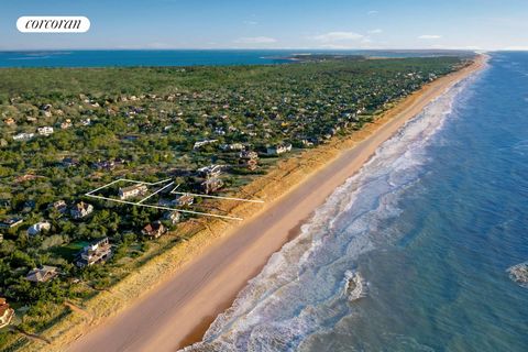 Exquisito complejo frente al mar de Amagansett situado al final de un callejón sin salida. Dos propiedades individuales y separadas compuestas por 1.79 acres con más de 100 pies de frente al mar y adyacentes a 16 acres de reserva de dunas naturales p...