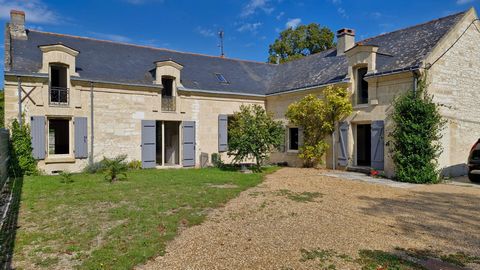 Maison de caractère d'une surface habitable de 230 m2 avec jardin et caves troglo. Venez poser vos valises dans cette maison familiale alliant l'ancien (tomettes, poutres) et le contemporain (espace cuisine refait à neuf). Elle dispose de deux pièces...