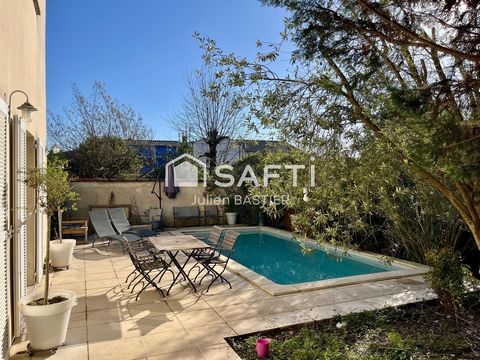 Barrière St Genès Bordeaux/Talence- maison de 200m2 avec 3 chambres, jardin, piscine, garage, cave et combles aménageables