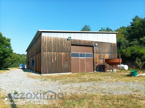 Largentiere sector (07110)Wooden frame building of approximately 385 m² on 4600m² of land. This building is made up on the ground floor of a space of approximately 120m², an office, a cloakroom, a boiler room, a bathroom. The floor includes a mezzani...