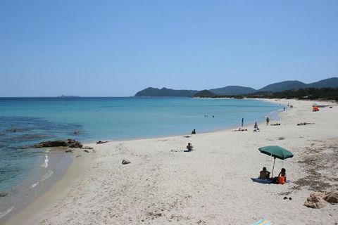Spacious, terraced holiday village with functionally furnished holiday apartments in the southeast of Sardinia directly by the sea. Depending on the location of the apartments, it is approx. 150 - 300 m to the sandy beach. The southeast of the island...