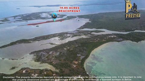 This massive 14.85-acre property is conveniently located West of San Pedro Town, Ambergris Caye and is approximately 8.5 miles from the beautiful and frequently visited Secret Beach area. This property features amazing turquoise waters, a stretch of ...