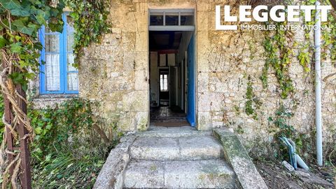 A31112GJP24 - In the heart of the village of St Aubin de Cadelech the old semi-detached, forge which has been used as a lock up and leave holiday home for many years, now requires updating and renovating. Full of character with a small kitchen, showe...