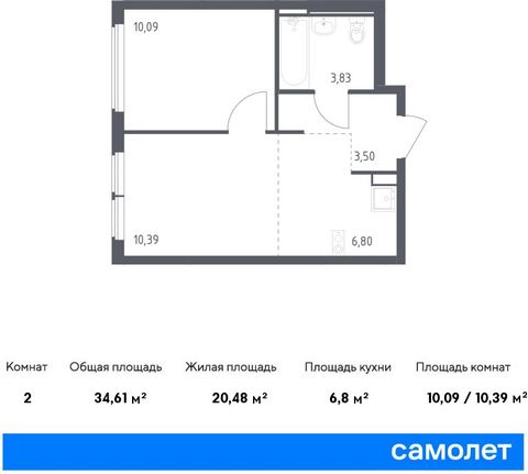 Продается 1-комн. квартира. Квартира расположена на 10 этаже 14 этажного панельного дома (Корпус 22, Секция 7) в ЖК «Остафьево» от группы «Самолет». «Остафьево» — масштабный жилой комплекс в Новой Москве, рядом с одноименным музеем-усадьбой и городск...