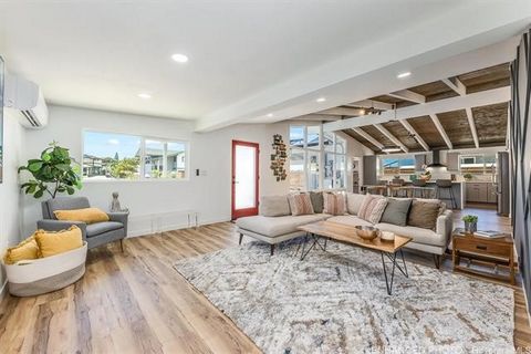 Welcome to all the Zen like feels in this fully remodeled Koko Head Terrace home. Featuring natural light, open concept living and gorgeous mountain views. This 3bd/ 2ba home has new vinyl plank flooring, tiled bathrooms and bold black finishes. The ...