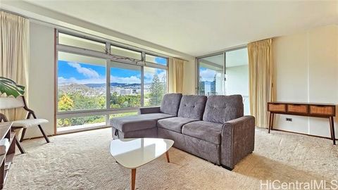 One bedroom, one bath, one parking located in the Queen Tower. Peaceful views of the mountains and Foster Botanical Gardens from the lanai. Furniture is included in the sale of the unit if the buyer wants it. Located on the Lanai is a spacious storag...