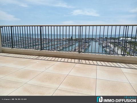 Mandate N°FRP165274 : CENTRE VILLE / PORT, Apart. 3 Rooms approximately 73 m2 including 3 room(s) - 2 bed-rooms - Terrace : 40 m2, Sight : Pleine mer. Built in 1971 - Equipement annex : Terrace, Garage, digicode, ascenseur, véranda, - chauffage : ele...