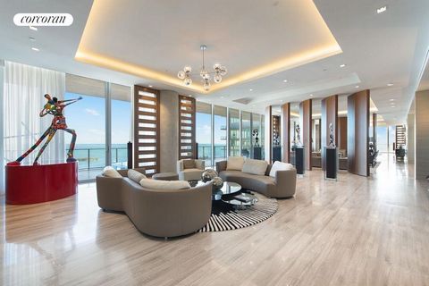 Dies ist die größte Eigentumswohnung auf einer Etage in Miami, die die gesamte Etage des North Tower besetzt. Diese 11.000 m2 große Unterkunft bietet ein perfekt gestaltetes Interieur von Nick Luaces mit 6 Schlafzimmern, 6 Bädern und 2 Pulverzimmern....