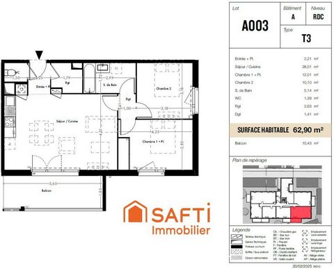 Appartement T3 Livraison fin 2026 Gagnac-sur-Garonne