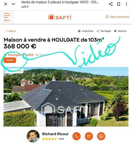 Maison Houlgate 105m² - 3ch - 620m² de terrain - Garage