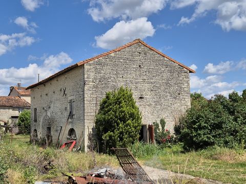 In the charming village of Tusson, an authentic stone barn of 120 m2 on the ground to be completely renovated It is set on a plot of about 3000 m2 in a quiet area with an ideal setting for a country life project This beautiful barn offers a lot of po...