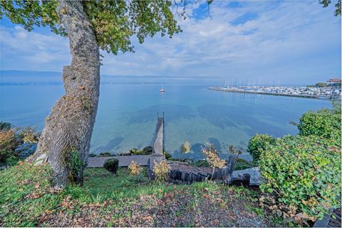 Nernier, in one of the most desirable settings on the lake, in the heart of a landscaped park of 2,700 m2 on the waterfront: a stylish villa with a usable surface area of 200 m2 Within the property you have accommodation comprising a vast living room...