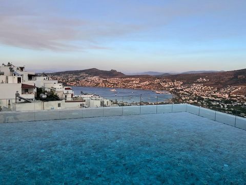 These Brand new Sea view flats are located in Gündogan bay of Bodrum  These homes are duplex and they are like a villa concept There are 28 semi - detached flats are built on 7000m2 size of land   All the flats have the view of  Gundogan bay and city...