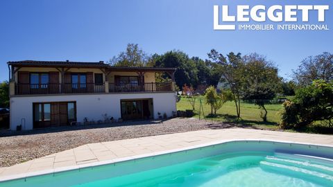 A24386TPK24 - With a very pleasant drive through a pretty hamlet and down a country lane to get to the property, this comfortable home (170m2) with a 10 x 4 m swimming pool in mature grounds enjoys a peaceful and elevated setting that is private, wit...
