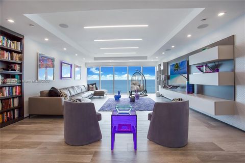 Welcome to Paradise on the beach!!! Located directly on the ocean, this beach pad is one of the most unique oceanfront properties in all of south Florida. Designed with impeccable taste and style, this 6 bedroom, 6.5 bathroom with 5015 ft.2,home is s...