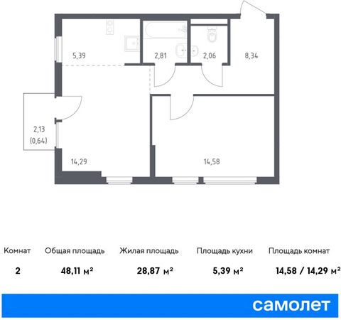 Продается 1-комн. квартира. Квартира расположена на 6 этаже 14 этажного панельного дома (Корпус 20, Секция 7) в ЖК «Остафьево» от группы «Самолет». «Остафьево» — масштабный жилой комплекс в Новой Москве, рядом с одноименным музеем-усадьбой и городски...