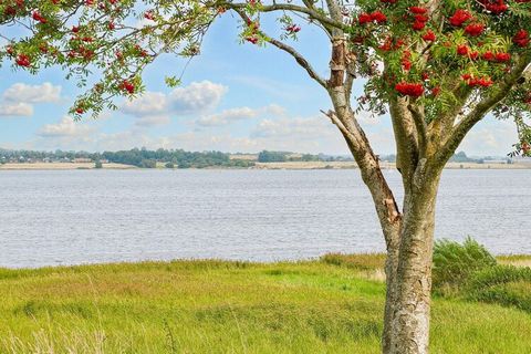 Ganz vorne in der 1. Reihe zum Wasser findet man dieses traditionelle, sehr gemütliche Ferienhaus mit 59 m2 Wohnfläche. Fantastische Lage, mit Blick von der Terrasse zur Brücke über den Frederikssund sowie zum Yachthafen in Frederikssund und zum Fjor...