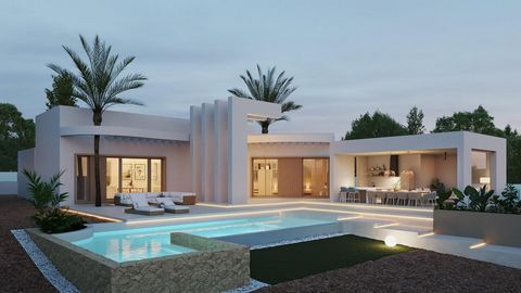 PRÄCHTIGE NEUBAU VILLA MIT 5 SCHLAFZIMMERN IN ORIHUELA COSTA~~Neubau-Luxus-Villa in Las Filipinas, Villamartin.~~Villa bauen auf dem Grundstück von 1500m2, hat 5 Schlafzimmer, 3 Bäder, Gäste-WC, offene Küche mit Wohnbereich, private Sonnenterrasse, K...