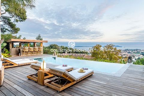 Carqueiranne: Vendue en 1 visite par Collection-Properties: Joyau de l'architecture contemporaine, cette superbe villa de 260m2 habitable sur 1500m2 de terrain offre des prestations et des finitions uniques et une splendide vue sur la mer et la baie ...