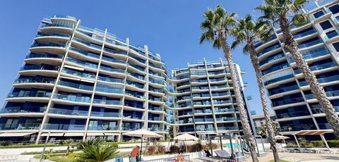 Experience the ultimate in luxury living with this stunning 2-bedroom, 2-bathroom apartment, situated on the 7th floor of a front-line complex in Punta Prima. Key Features: - Breathtaking sea views from the spacious living areas and bedrooms - 2 spac...