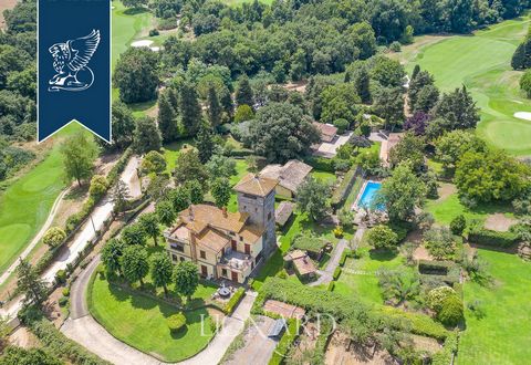 Located just 40 km from Rome, near Lake Bracciano, this stunning villa for sale is inside an exclusive Golf Club and still features its original 19th-century tower. The property measures 1,000 sqm and is surrounded by a 5,000-sqm park. The main villa...