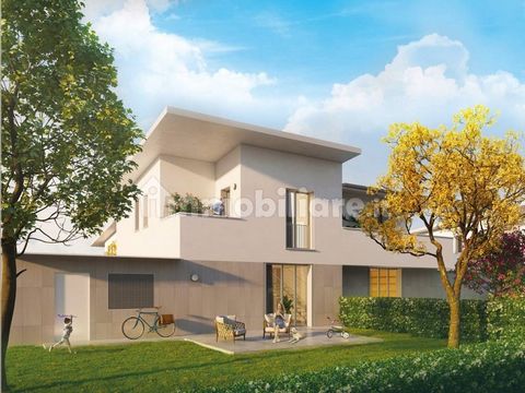 Bright villa ready for delivery with excellent finishes located in the elegant Borgonuovo residential complex, 500 m from the center of Pregnana Milanese with a view of the surrounding gardens and the entire residential complex. The villa is spread o...