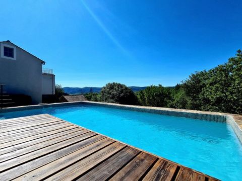 In the heart of the magnificent Haut Languedoc Natural Park, superb stone property including a main house, a barn converted into a gite, several outbuildings, set in grounds with shrubs and woodland with swimming pool and splendid views The main hous...