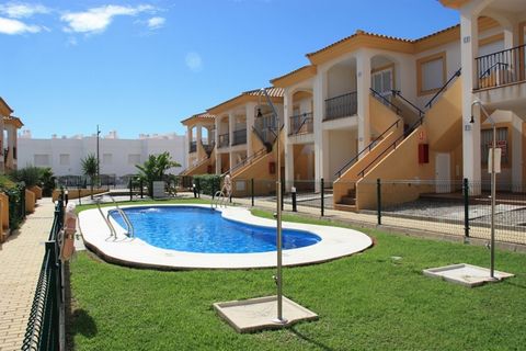 Apartment for sale with 2 bedrooms in Palomares, Almería. The property on the first floor consists of 2 bedrooms, 1 bathroom, fully equipped kitchen, living room with access to a nice terrace overlooking the mountains and the pool. The property consi...