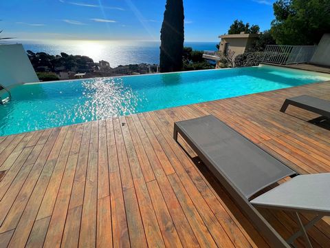 ISM-PROPERTY propone : Frontera Mónaco, Grandes vistas, con vistas a la atractiva vista de Saint jean Cap Ferrat, Cannes y el mar Mediterráneo. Monte Carlo está a la vuelta de la esquina, con acceso a algunas de las mejores experiencias de la Riviera...