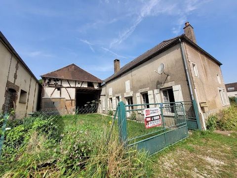 Dans le village de Maraye en othe maison de plain pied de 100m2 avec une grande grange et une cave voutée sur un jardin de 656m Hall cuisine, possibilité de 4 chambres avec une grande pièce de vie travaux a prévoir , 3 conduits de cheminées fort pote...