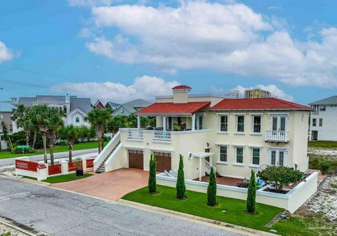 Entdecken Sie Ihre Traumoase an der Küste in diesem atemberaubenden Haus im mediterranen Stil, nur wenige Schritte von der weltberühmten National Seashore von Perdido Key, FL, entfernt. Diese Residenz befindet sich in einem geschlossenen, mietbeschrä...