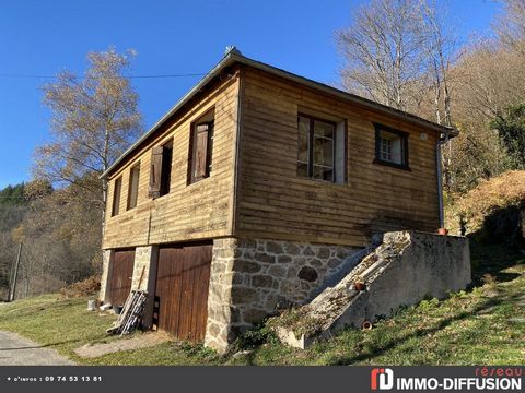 Fiche N°Id-LGB156847 : Saurat, secteur Vall?e de saurat, Maison d'environ 70 m2 comprenant 3 piece(s) dont 2 chambre(s) + Terrain de 2000 m2 - Vue : Imprenable sur les montagnes - Construction Pierres - Equipements annexes : jardin - garage - - chauf...