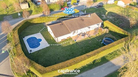 PAS DE VOISINS DIRECTS à St-Étienne-sur-Chalaronne 133.58m² 4 Chambres + 1 Bureau | Piscine et Garage