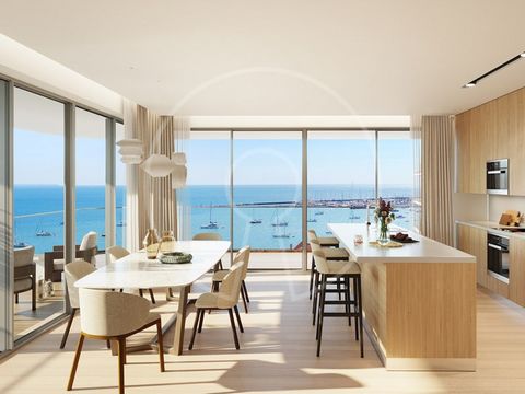 Oportunidade especial de cedência de posição contratual de um magnífico apartamento T4 no Cascais Bayview. Apartamento único, frente ao mar, situado no 4º piso do edifício e com uma área total de 420,37 m2, distribuídos por 4 suites, 2 salas, 6 terra...