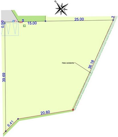 Terrain constructible viabilisé de 1 118 m² à vendre proche de MONTAUBAN