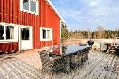 Welcome to a spacious house in beautiful Småland. In wonderfully rural surroundings is this spacious cottage. There is a large kitchen and large modern bathroom, as well as 3 bedrooms spread over two floors. In addition to the beds in the bedrooms, t...