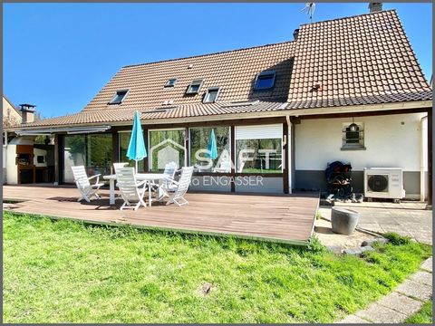 Maison traditionnelle 6 pièces, 4 chambres, 1 véranda, garage, abri de jardin et piscine