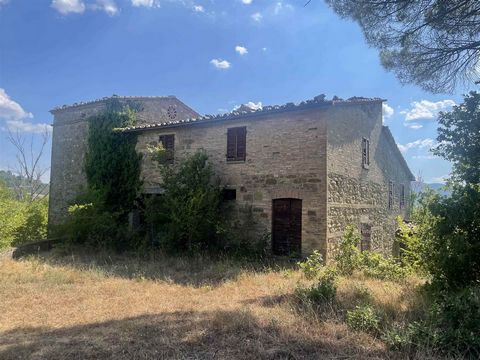 GUBBIO (PG), loc. Pieve D'Agnano: Farm of about 60.5 hectares with farmhouse, barn and ruin, comprising: * 43 Ha approx. of arable land, part gentle hill and part flat; * 16 hectares of pasture land; * 1.5 hectares of woodland; * Stone farmhouse of 4...