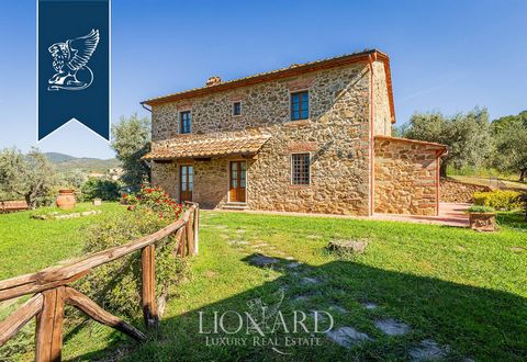 This fabulous luxury agritourism resort with a pool is for sale in the province of Pistoia, surrounded by the Tuscan countryside and its typical olive trees. Its 28,000-sqm garden houses a wonderful swimming pool with a sunbathing area and a pictures...