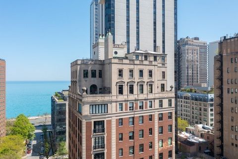 Introducing a towering architectural masterpeice in the heart of Chicago's Gold Coast, a David Adler-designed duplex home 2 blocks from the lake. As you step off the elevator, you are immediately transported into what feels like a Parisian apartment....