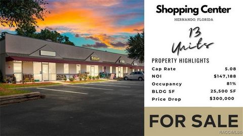 We zijn er trots op de 200 Plaza aan te bieden, een CBS Neighborhood Shopping Center met 12 eenheden en 25,500 SF in de submarkt Citrus County van de Tampa/St Petersburg MSA. Het beslaat een heel stadsblok op een perceel van 3.27 hectare dat is gezon...