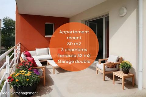 Charmant T4 de 80 m² avec grande terrasse et double garage – Chenôve
