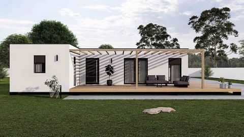 Pobepo, fabricant de maison Ossature bois vous propose en exclusivité votre maison de 65 m² CARREZ type T3, avec cuisine ouverte sur le séjour, 2 chambres - terrasse selon plan et pergola. La maison est équipées de fenêtre aluminium, l'ensemble de la...