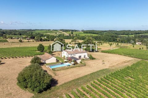 Grange d’exception rénovée avec vue panoramique, au cœur de l’Entre-deux-Mers