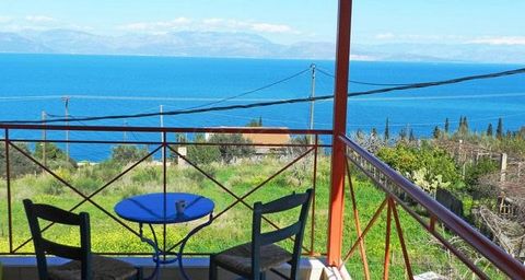 Diakopto, Trapeza. For sale a four-level detached house of 154 sq.m.  with stunning views of the Corinthian Gulf and the mountains. The house was built in 2017. It has three bedrooms, a living room combined with a kitchen, a fireplace, a dining room....