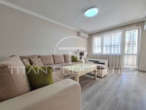 Titan Properties presents to your attention an extremely stylish and modern two-bedroom apartment in an excellent location in the district. Kamenitsa 1. Close to the Military Hospital, retail outlets, public transport stops, kindergartens, schools an...